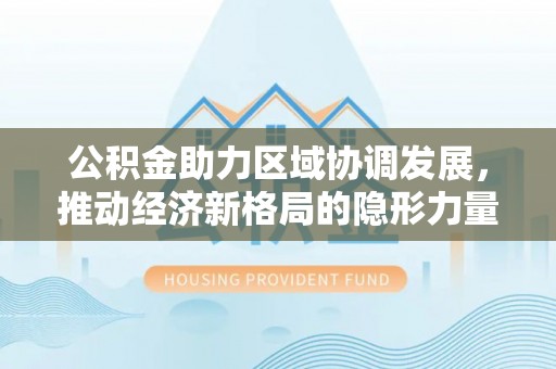霞山公积金助力区域协调发展，推动经济新格局的隐形力量