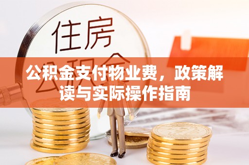 霞山公积金支付物业费，政策解读与实际操作指南